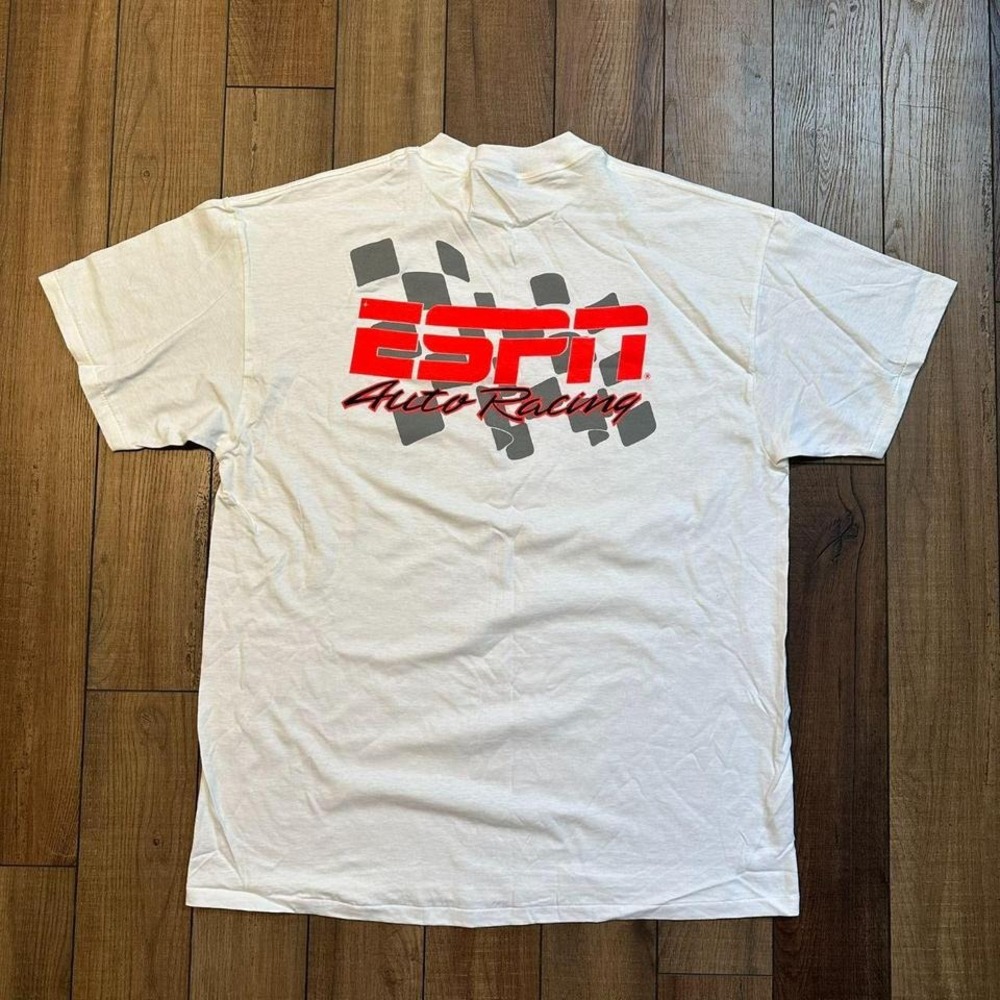 Vintage ESPN Racing Single Stitch Made in USA Tee size 2XL XXL Deadstock - Picture 3 of 7